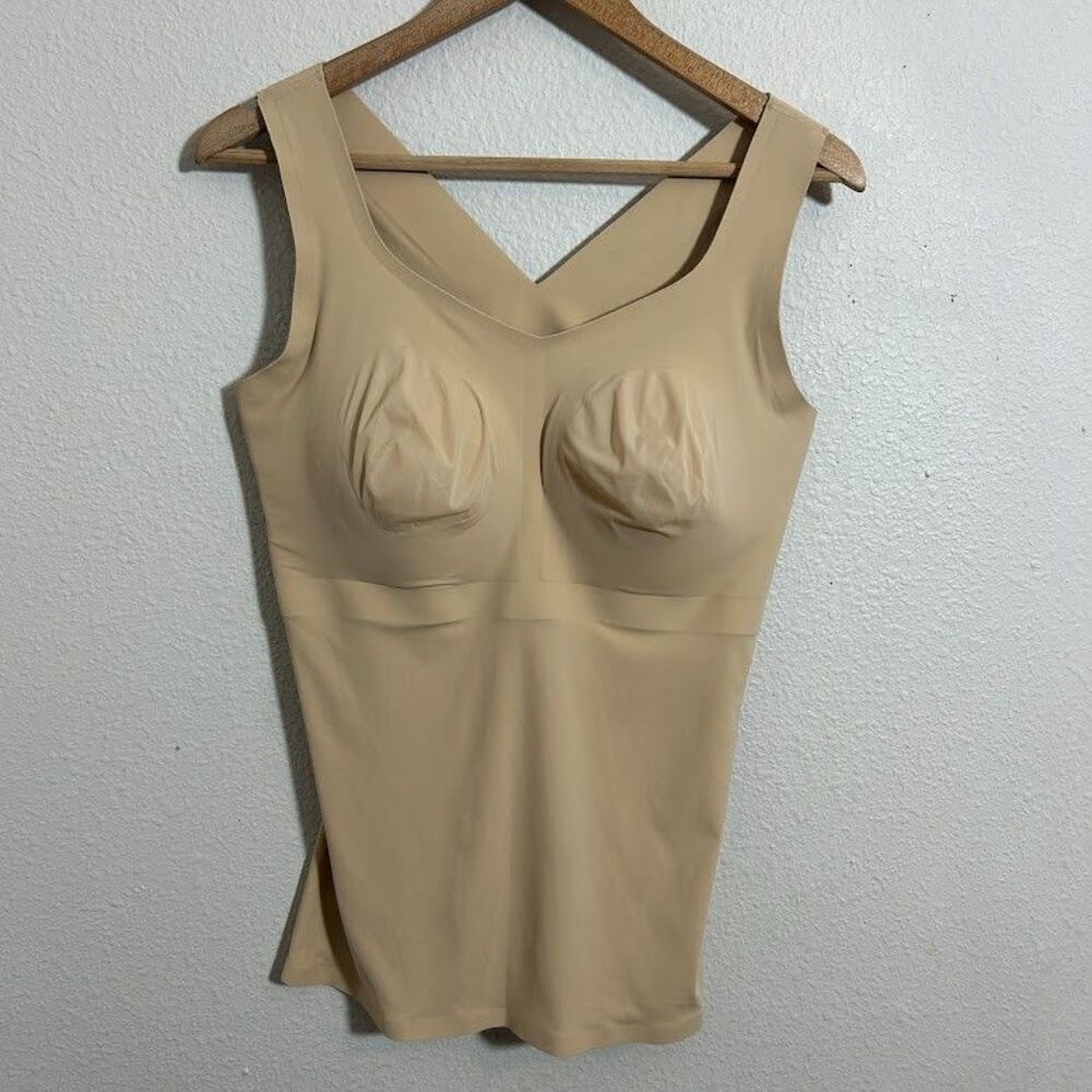 Evelyn & Bobbie Defy Bra Tank XL Nude Tan EB Core Seamless Camisole Shapewear - Picture 2 of 6